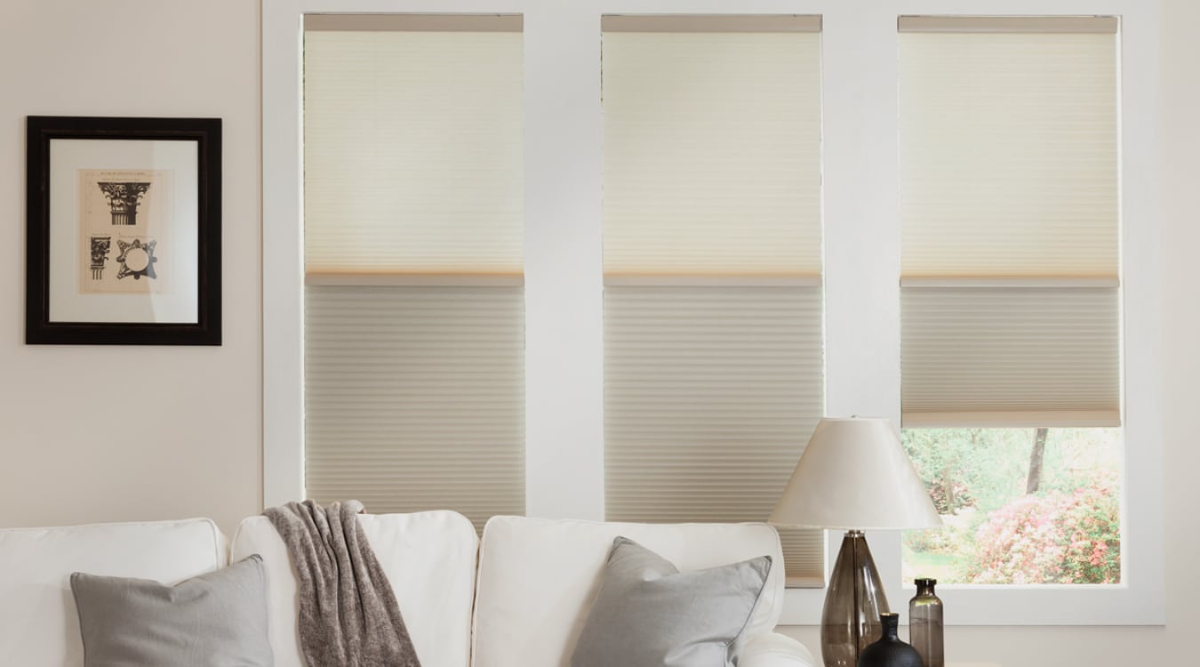 Cellular shades in a San Diego living room